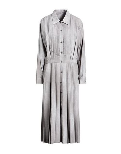 Woman Midi dress Grey Size 14 Viscose