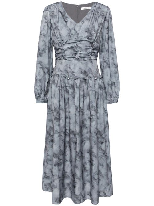 Marble pattern maxi dress - Grey
