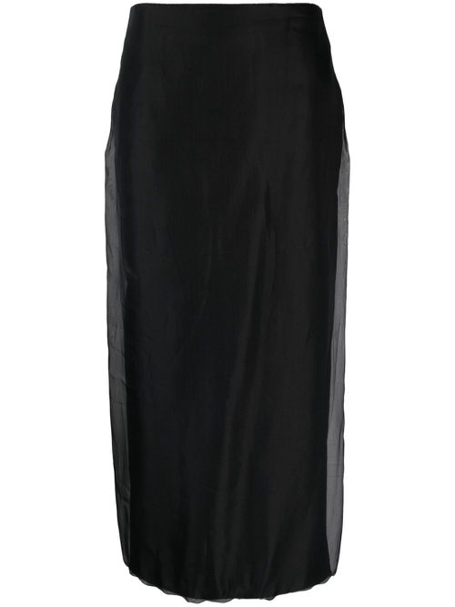 Galtonia pencil midi skirt - Black