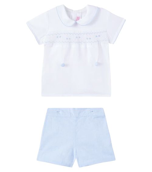 Baby Carlina embroidered top and shorts set