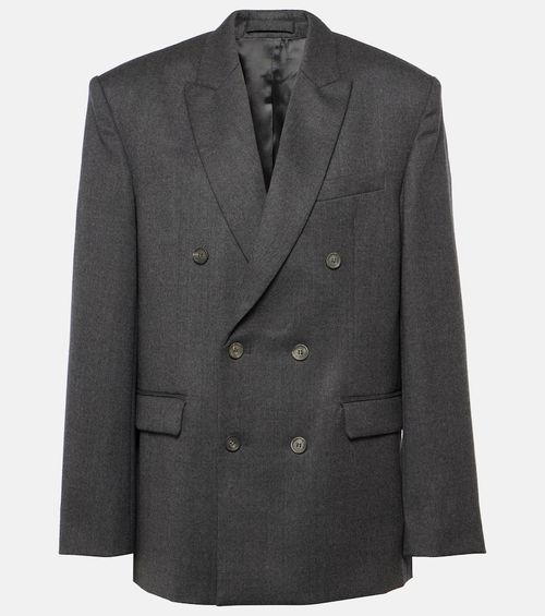 Double-breasted wool blazer