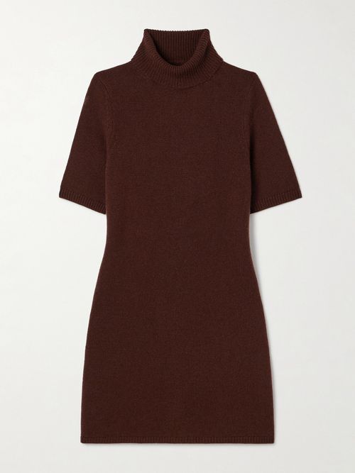 knee length dresses for ladies Mini Cashmere Dress with Scarf S
