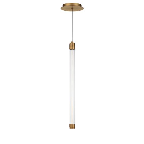 Aged Brass LED Mini Pendant from the Jedi Collection