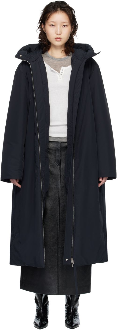 Black Relaxed Fit Long Down Coat
