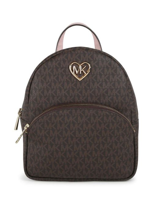 Monogram-pattern backpack - Brown