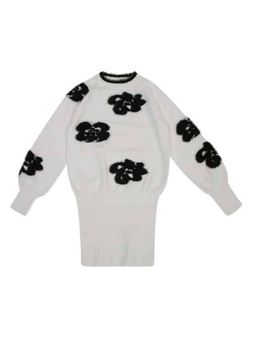 Floral-intarsia jumper - Neutrals
