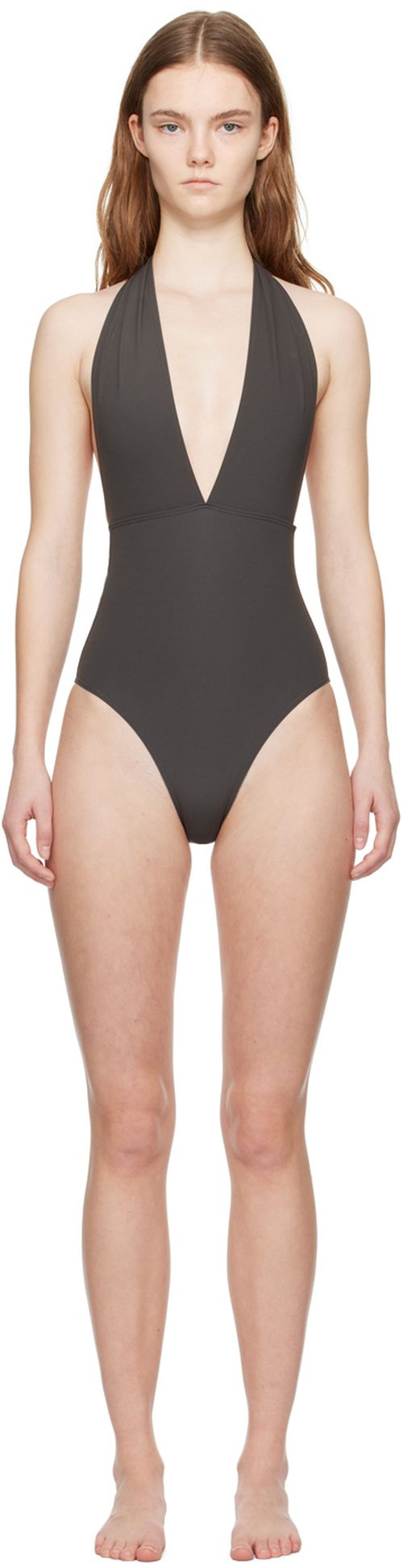 TOTEME Brown Halterneck Swimsuit