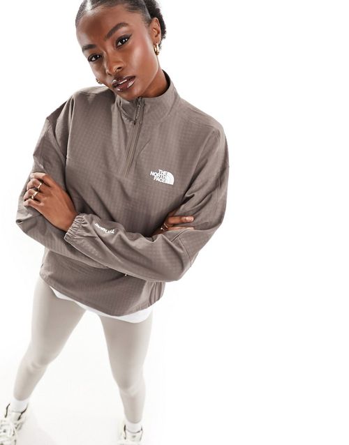 Tekware Grid 1/4 zip jacket in light brown