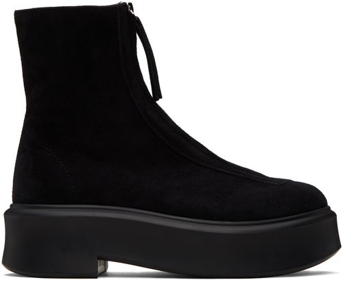 The Row Black Zipped I Boots