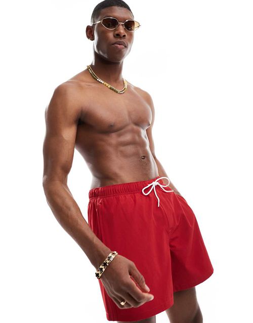 Hollister swim shorts in red