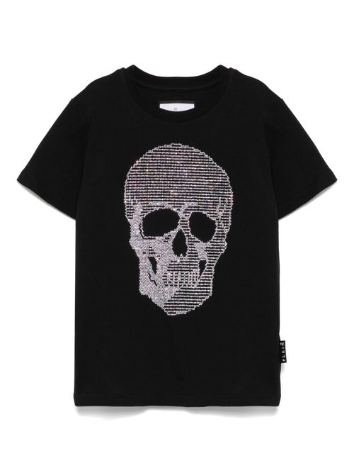 Skull-motif crew-neck T-shirt - Black