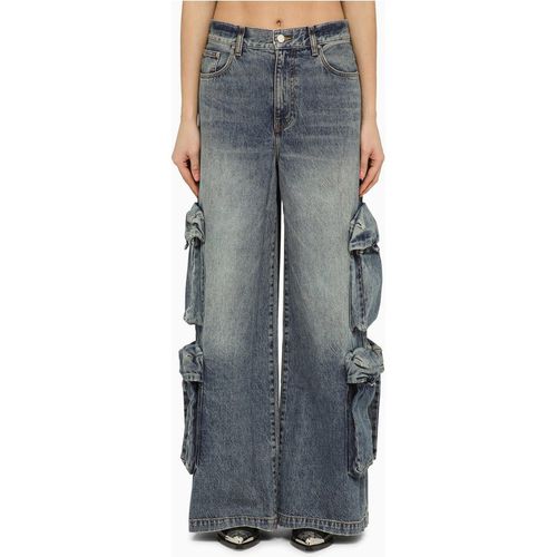 Amiri Jeans Baggy Cargo In Denim Blue