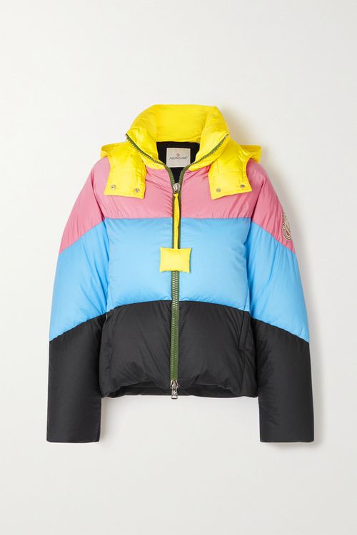 + 1 Jw Anderson Bickly Color-block Hooded Quilted Shell Down Jacket - Light blue - 0