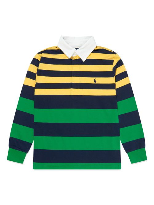 Striped cotton rugby shirt - Yellow