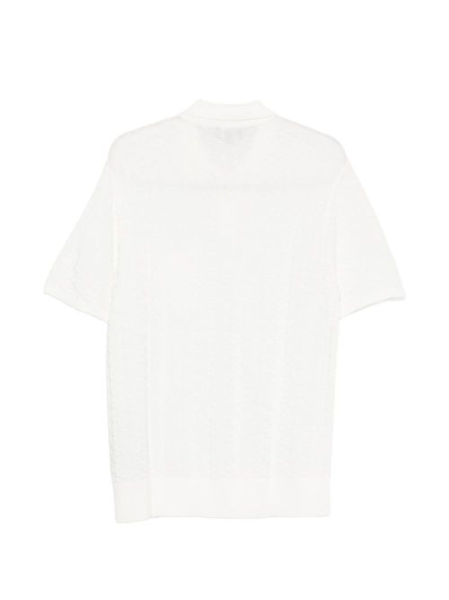 Knitted Cotton Polo — white