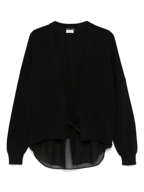 Brunello Cucinelli ribbed-knit cardigan - Black