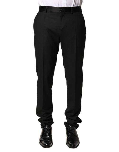 Virgin Wool Trousers — Black