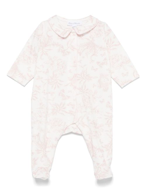 Tartine Et Chocolat Fluwelen pyjama met bladerprint - Roze