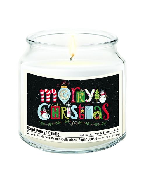 Merry Christmas Hand-Poured Soy Wax Candle