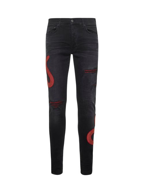 AMIRI | Black denim AMIRI Snake Skinny jeans| Man | 34