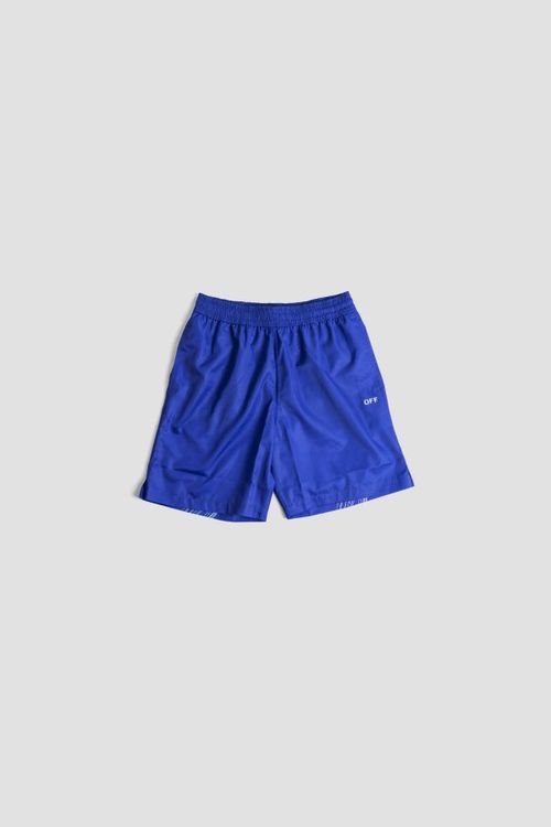 Technical Satin-Finish Bermudas — Blue