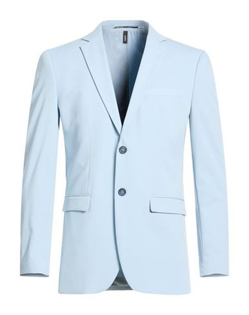 Man Blazer Sky blue Size 38 Recycled polyester, Viscose, Elastane