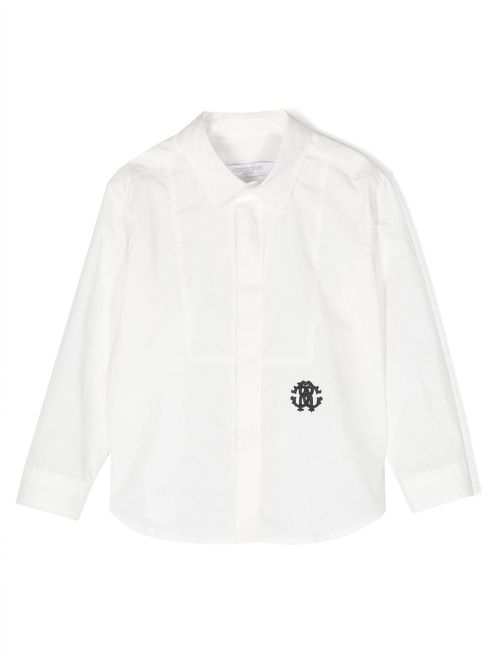 Logo-embroidery cotton shirt - 00053