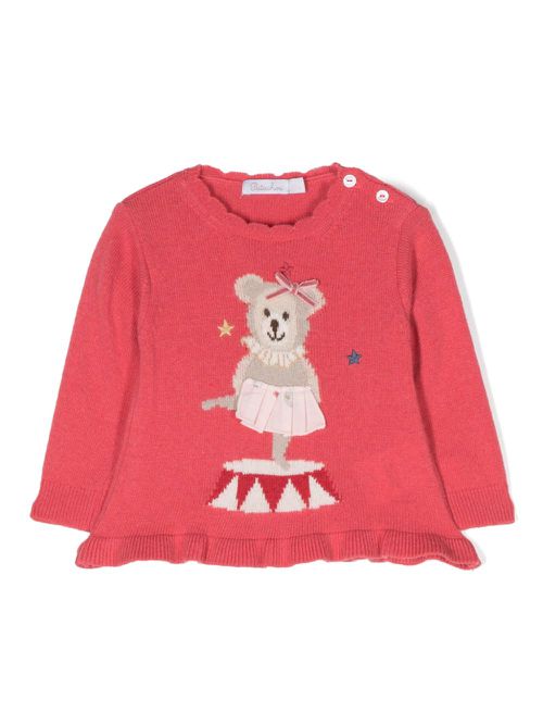Patterned intarsia-knit jumper - Pink