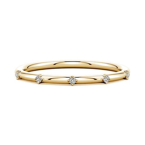 Angara 1.2 MM Round Diamond Five-Stone Station Ring in 18K Yellow Gold