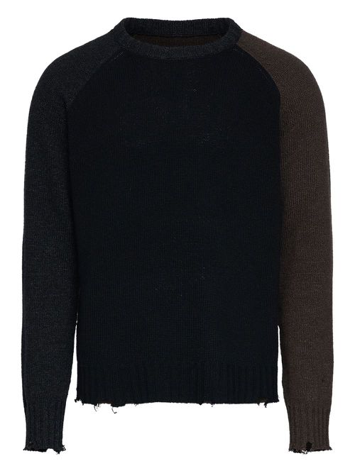 Distressed-hem jumper - Brown