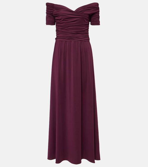 Charlotte ruched jersey midi dress