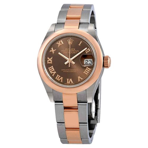 Datejust Chocolate Dial Automatic Ladies 18K Everose Gold Oyster Watch 279161CHRO