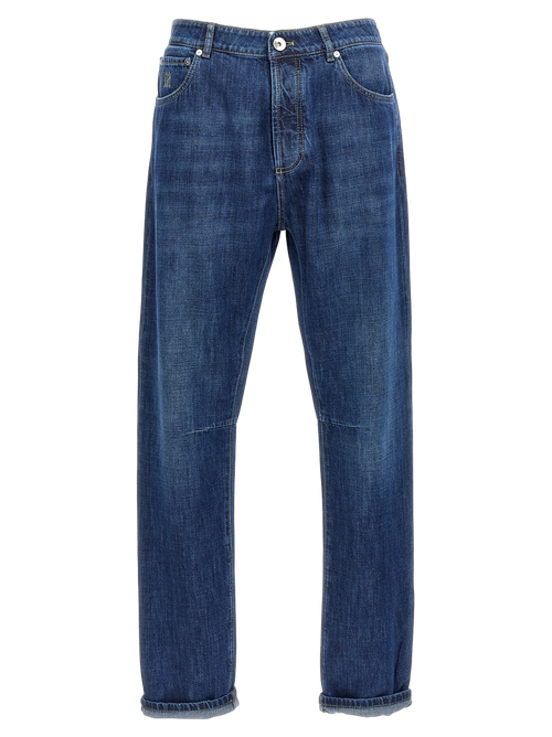 Cotton Relaxed Fit Jeans — Blue