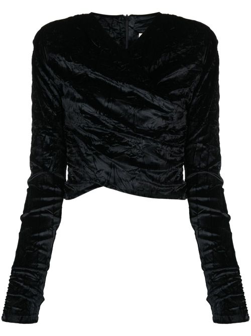 VikaGz velvet blouse - Black