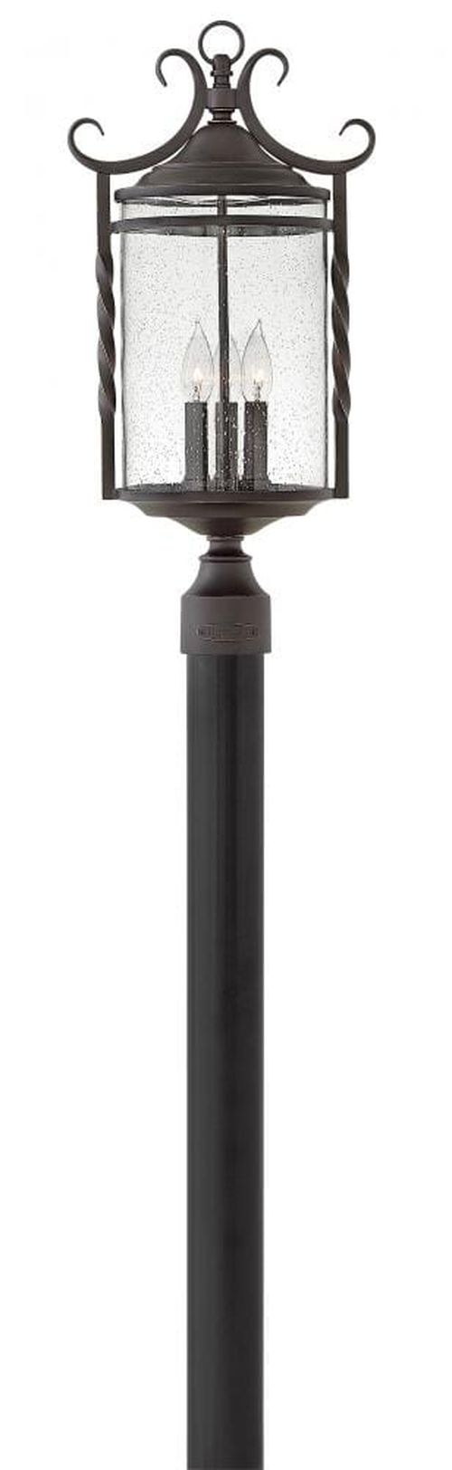 Olde Black LED Post Top Pier Mount from the Casa Collection