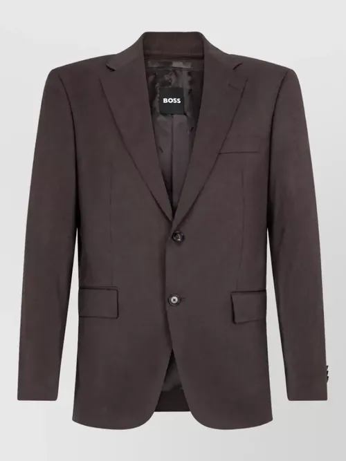 Boss - virgin wool single-breasted blazer