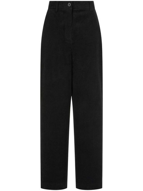 Corduroy cropped trousers - Black