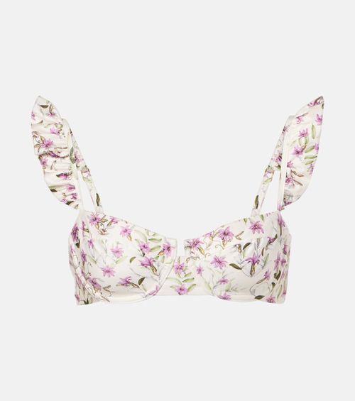 Kiwi printed bikini top