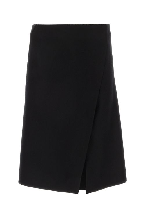Wool Wrap Skirt — Black