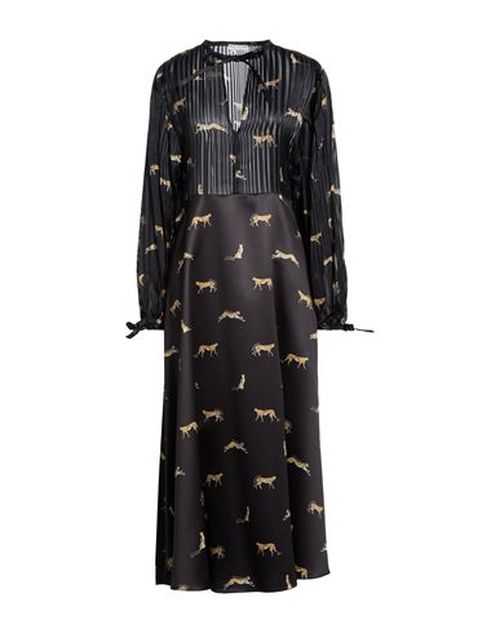 Woman Maxi dress Black Size 2 Viscose, Silk