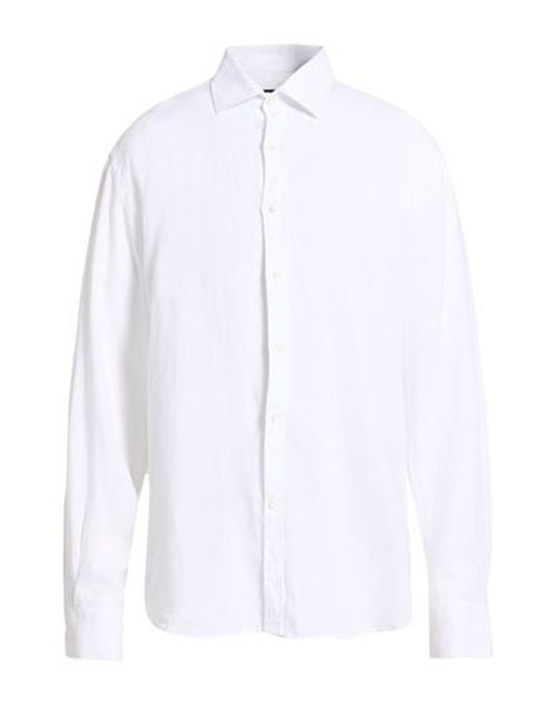 Man Shirt White Size 17 ½ Linen
