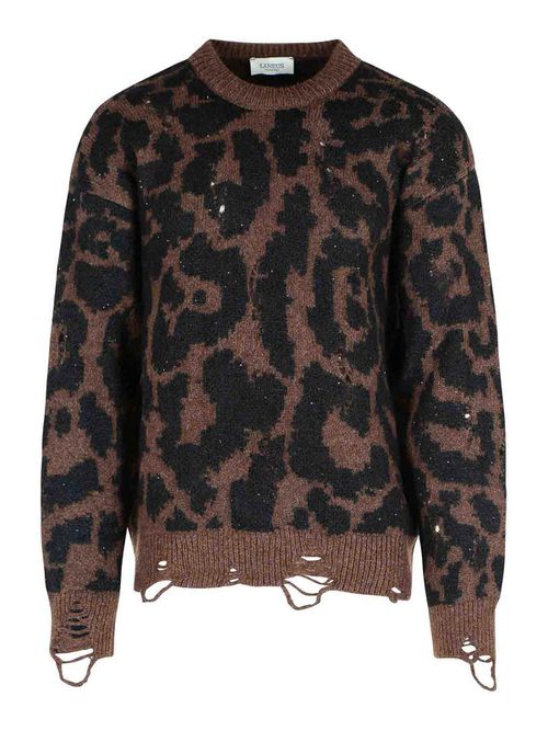 Two-Tone Merino Wool Blend Sweater