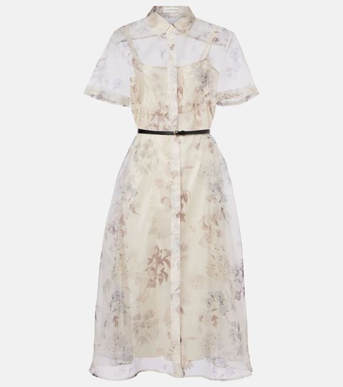 Kiera floral silk midi dress