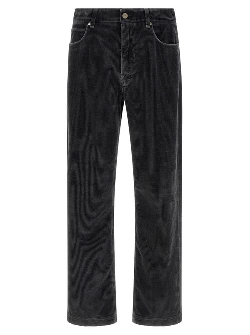 Cotton Velvet Trousers — Gray