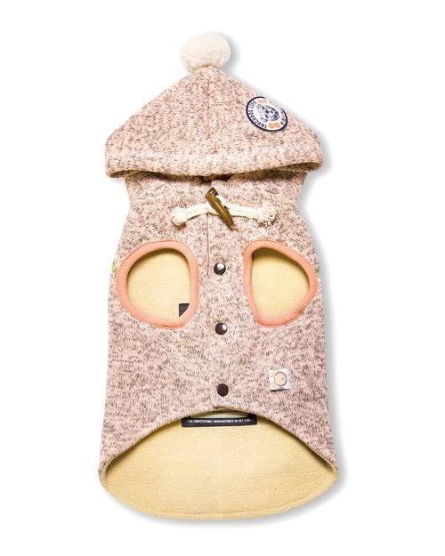Hippie Embellished Designer Sleeveless Pompom Pet Dog Hooded Sweater