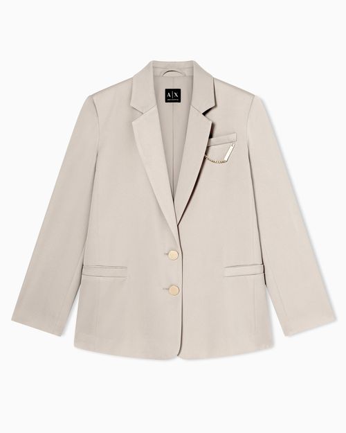Lightweight jacket in recycled crepe satin