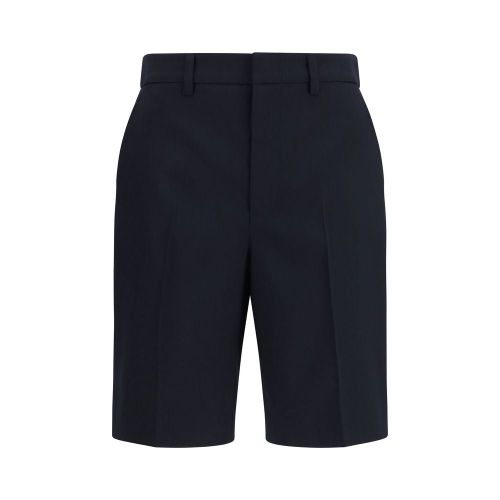 Cotton Bermuda Shorts — Black
