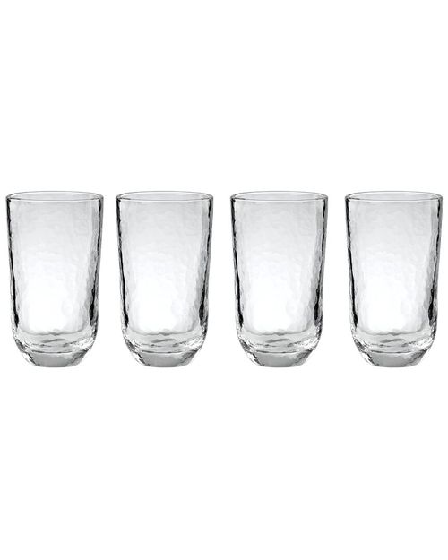 Set Of 4 Homespun Tall Glasses