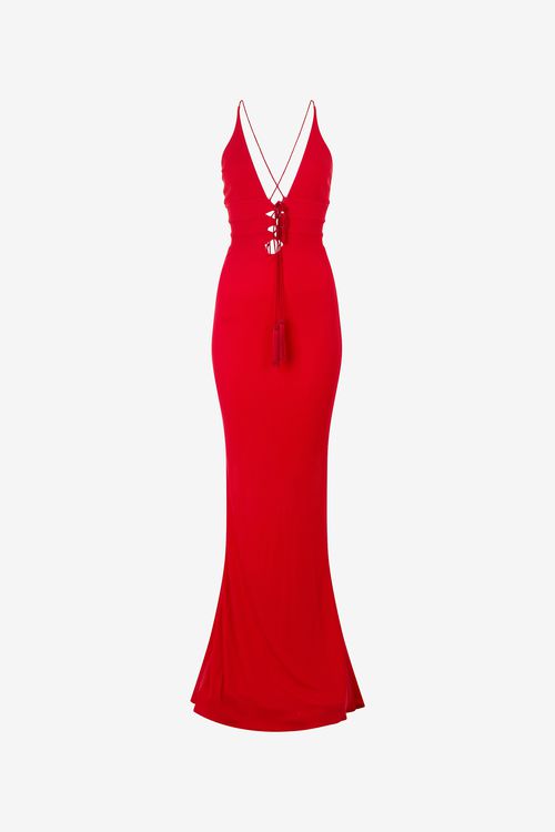 Long Dress With Criss-cross Detail