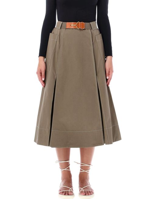 Poplin Belt Skirt